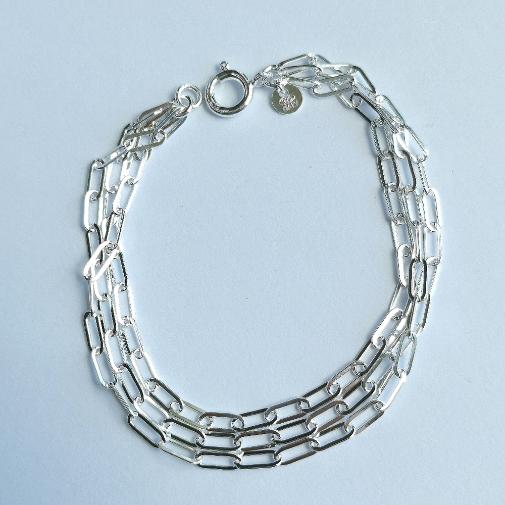 Sterling Silver Paperclip Bracelet